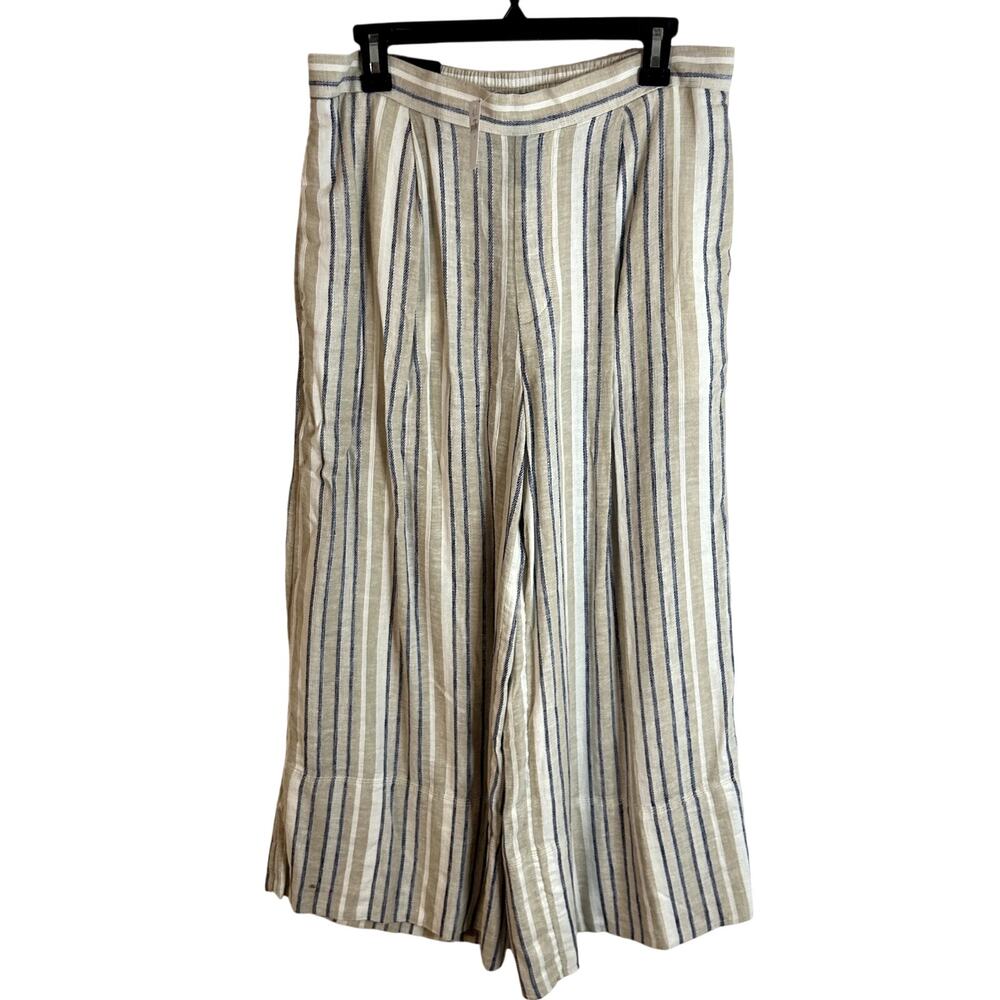 Banana Republic Martin Fit Linen Blend Wide Leg Pants Womens Size Medium NWT